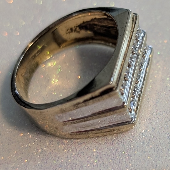 Gold and Silver Ring with Diamonds.   Size 10